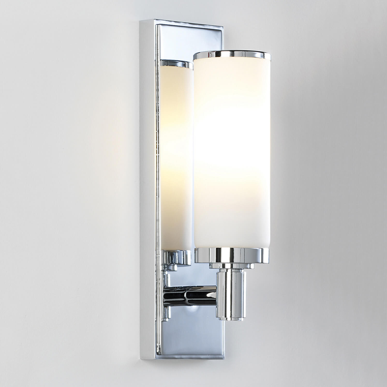 chrome wall bathroom light